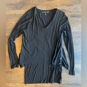 White House Black Market Black Tunic Top